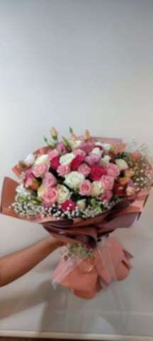 karışık renk gül buketi 35ADET