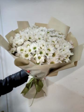 beyaz papatya buketi